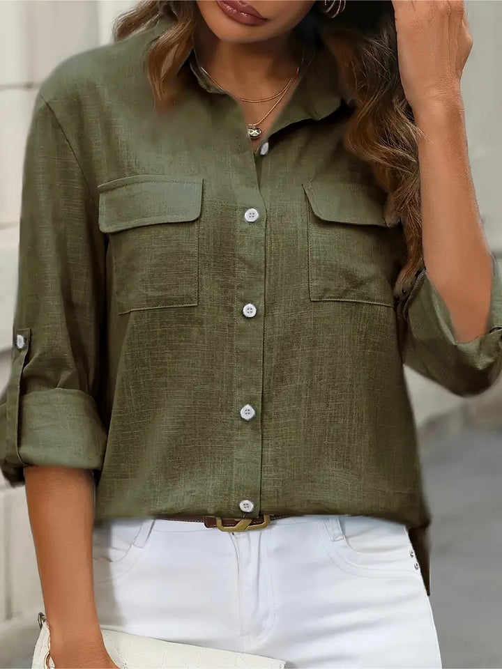 Athena | Puuvillainen pikkutakki rintataskuilla