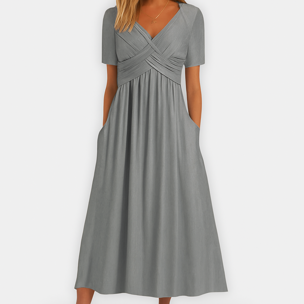 Ania | Käsintehty premium-mekko V-pääntieellä