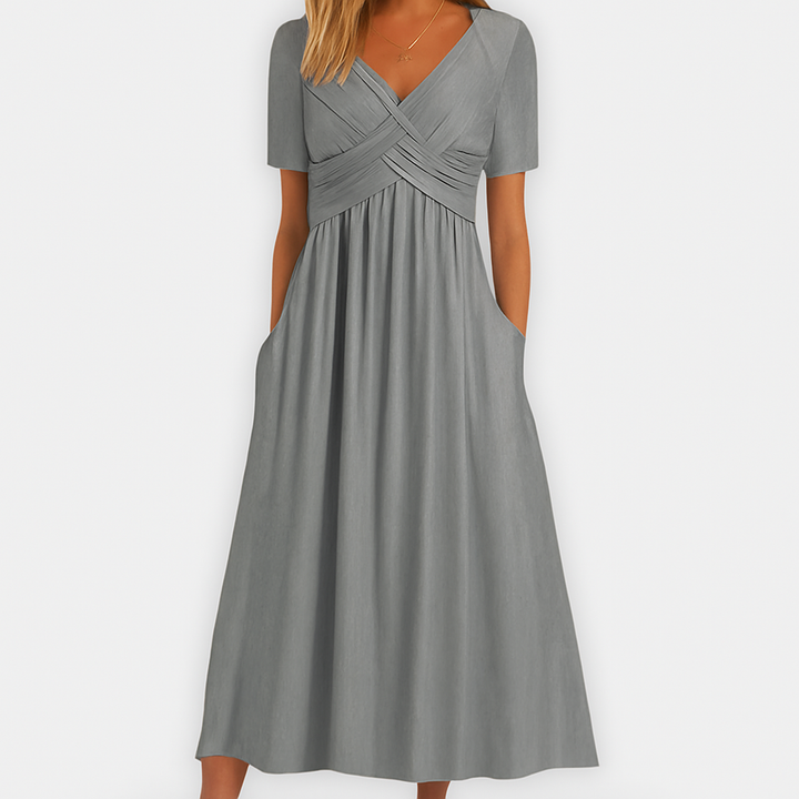 Ania | Käsintehty premium-mekko V-pääntieellä