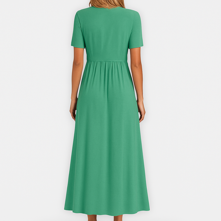 Ania | Käsintehty premium-mekko V-pääntieellä