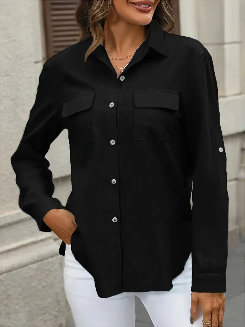 Athena | Puuvillainen pikkutakki rintataskuilla